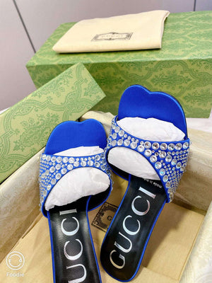 Gucci 749663 Women's slide sandal with crystals G56305 - 35 - View 6