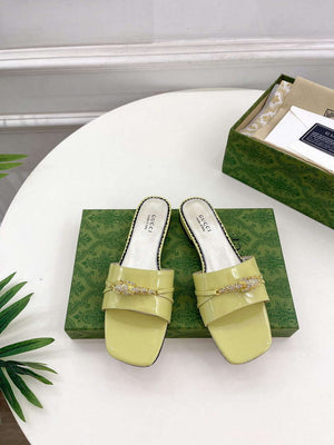 Gucci 750509 Women's Slide Sandal With Hardware G38282 - US 4=Euro 35 - View 1