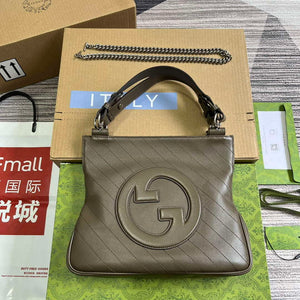 Gucci 751518 Gucci Blondie Small Tote Bag Brown - Default Title - View 1