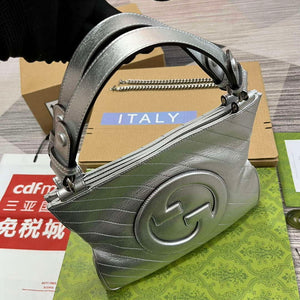 Gucci 751518 Gucci Blondie Small Tote Bag Silver - Default Title - View 7