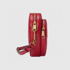 Gucci 751628 Interlocking G Mini Heart Shoulder Bag Red - Default Title - View 3