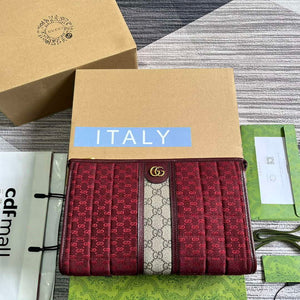 Gucci 751912 Mini GG Canvas Pouch Red - Default Title - View 1