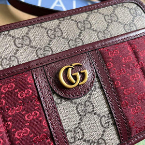 Gucci 751914 Mini GG Canvas Mini Shoulder Bag Red - Default Title - View 5