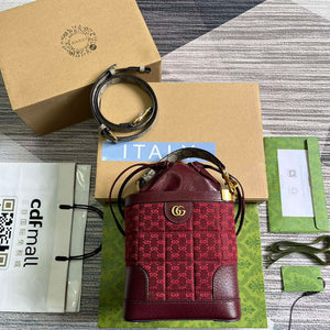 Gucci 752583 Ophidia GG Bucket Bag Red - Default Title - View 1
