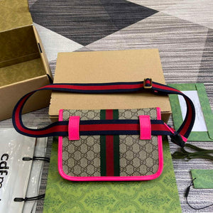 Gucci 752597 Ophidia GG Small Belt Bag Rose red - Default Title - View 2