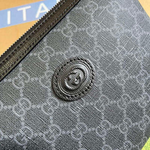 Gucci 760021 Messenger Bag With Interlocking G Black - Default Title - View 6