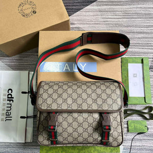 Gucci 760123 GG Messenger Bag Bronw - Default Title - View 1