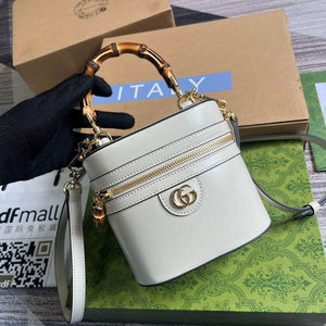 Gucci 760200 Mini Bamboo Shoulder Bag White - Default Title - View 4