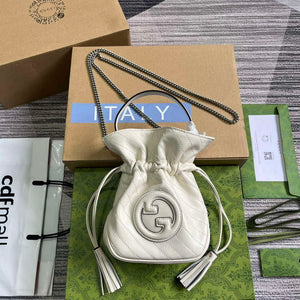 Gucci 760313 Gucci Blondie Mini Bucket Bag White - Default Title - View 1