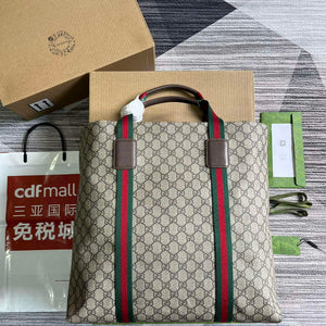 Gucci 763287 GG Tender Medium Tote Bag Beige - Default Title - View 2