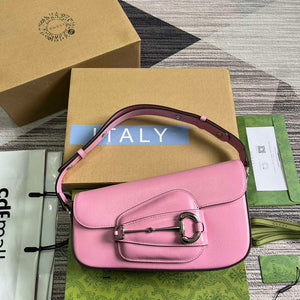 Gucci 764155 Gucci Horsebit 1955 Shoulder Bag Pink - Default Title - View 1