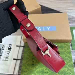 Gucci 764155 Gucci Horsebit 1955 Shoulder Bag Red - Default Title - View 3
