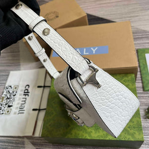 Gucci 764155 Gucci Horsebit 1955 Shoulder Bag white/crocodile pattern - Default Title - View 3