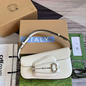 Gucci 764155 Gucci Horsebit 1955 Shoulder Bag White - Default Title - View 1