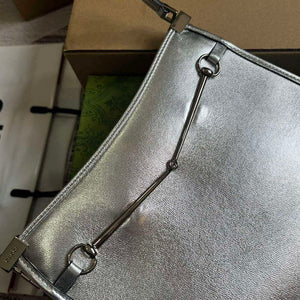 Gucci 764191 Gucci Horsebit Slim Small Shoulder Bag Metallic silver - Default Title - View 5