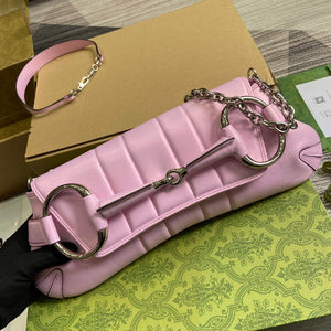 Gucci 764255 Gucci Horsebit Chain Medium Shoulder Bag Symphony powder - Default Title - View 4
