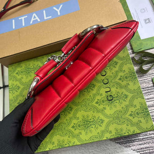 Gucci 764339 Gucci Horsebit Chain Small Shoulder Bag Red - Default Title - View 5