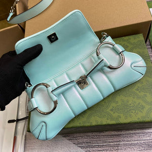 Gucci 764339 Gucci Horsebit Chain Small Shoulder Bag Symphony blue - Default Title - View 7