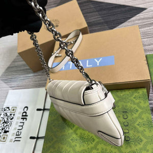 Gucci 764339 Gucci Horsebit Chain Small Shoulder Bag White - Default Title - View 3