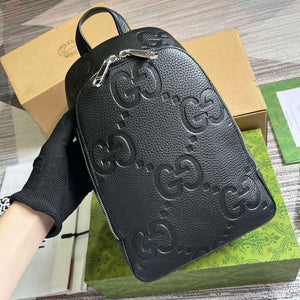 Gucci 766937 Jumbo GG Crossbody Bag Black - Default Title - View 4