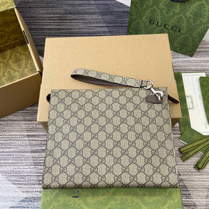 Gucci 768255 GG pouch with GG detail Dark Gray - Default Title - View 2