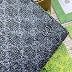 Gucci 768255 GG pouch with GG detail Black - Default Title - View 7