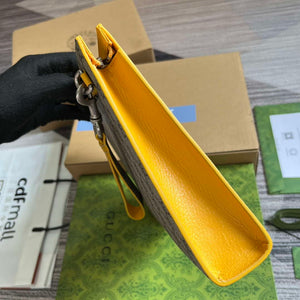 Gucci 768255 GG pouch with GG detail Yellow - Default Title - View 4