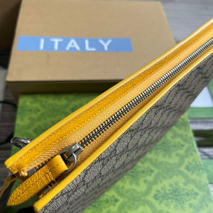 Gucci 768255 GG pouch with GG detail Yellow - Default Title - View 8