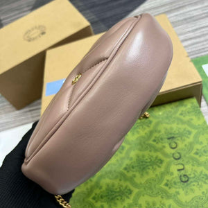 Gucci 770983 GG Marmont Half Moon Shaped Mini Bag Light pink - Default Title - View 8