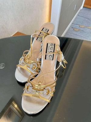 Gucci 771596 Women's High Heel Sandals Fashion Shoes G53215 - Euro 35=US 4 - View 3