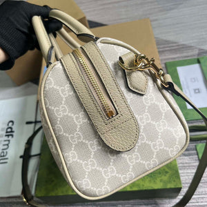 Gucci 772061 Gucci Ophidia GG Small top handle bag oatmeal - Default Title - View 3