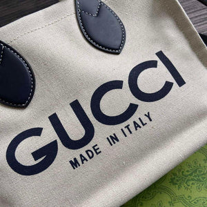 Gucci 772144 Mini Tote Bag With Gucci Print Blue - Default Title - View 5