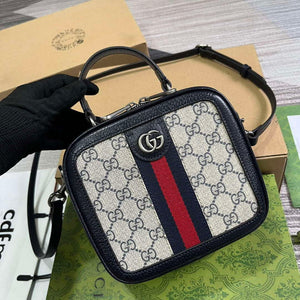 Gucci 772157 Ophidia GG Mini Top Handle Bag Blue - Default Title - View 4