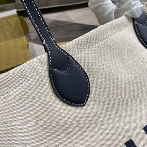 Gucci 772176 Medium Tote Bag With Gucci Print Black leather trim - Default Title - View 6