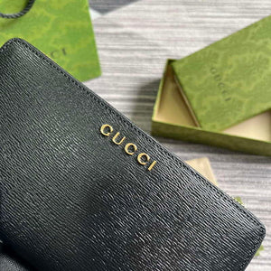 Gucci 772642 Zip Around Wallet With Gucci Script Black - Default Title - View 7
