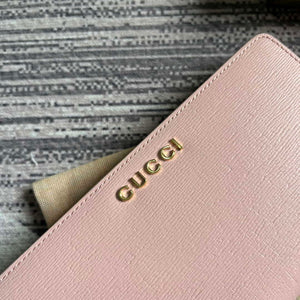 Gucci 772642 Zip Around Wallet With Gucci Script Light Pink - Default Title - View 7
