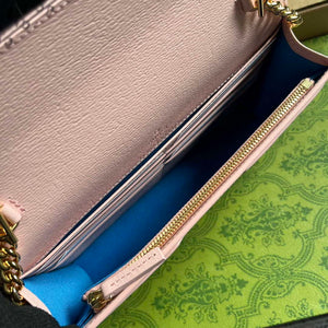 Gucci 772643 Chain Wallet With Gucci Script Light pink - Default Title - View 9