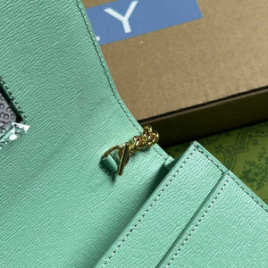 Gucci 772643 Chain Wallet With Gucci Script Pale green - Default Title - View 8
