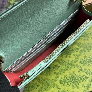 Gucci 772643 Chain Wallet With Gucci Script Pale green - Default Title - View 9