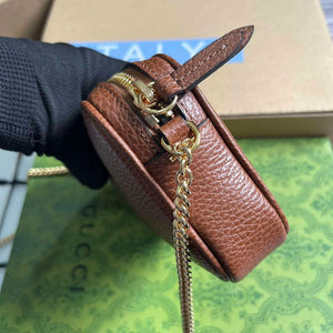Gucci 772759 GG Marmont Mini Shoulder Bag Brown - Default Title - View 3