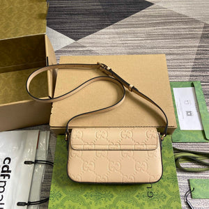 Gucci 772794 GG Super Mini Shoulder Bag Light beige - Default Title - View 2