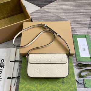 Gucci 772794 GG Super Mini Shoulder Bag White - Default Title - View 2
