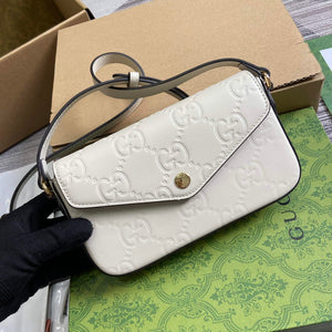 Gucci 772794 GG Super Mini Shoulder Bag White - Default Title - View 4