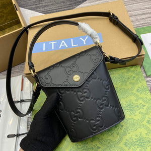 Gucci 772795 GG Super Mini Bucket Bag Black - Default Title - View 5