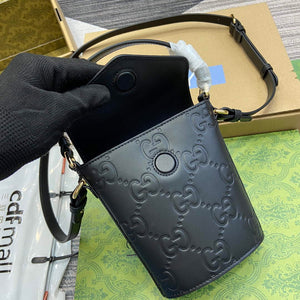 Gucci 772795 GG Super Mini Bucket Bag Black - Default Title - View 8