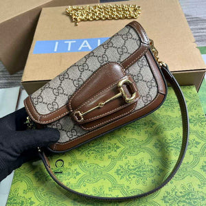 Gucci 774209 Gucci Horsebit 1955 Mini Shoulder Bag Brown - Default Title - View 4