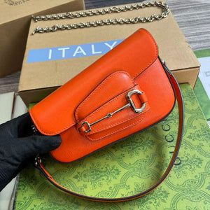 Gucci 774209 Gucci Horsebit 1955 Mini Shoulder Bag Orange - Default Title - View 4