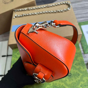 Gucci 774209 Gucci Horsebit 1955 Mini Shoulder Bag Orange - Default Title - View 7
