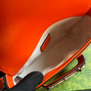 Gucci 774209 Gucci Horsebit 1955 Mini Shoulder Bag Orange - Default Title - View 9