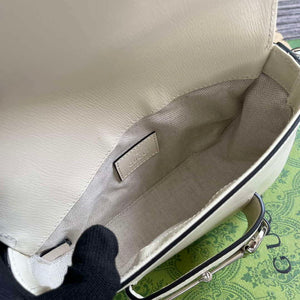 Gucci 774209 Gucci Horsebit 1955 Mini Shoulder Bag White - Default Title - View 9